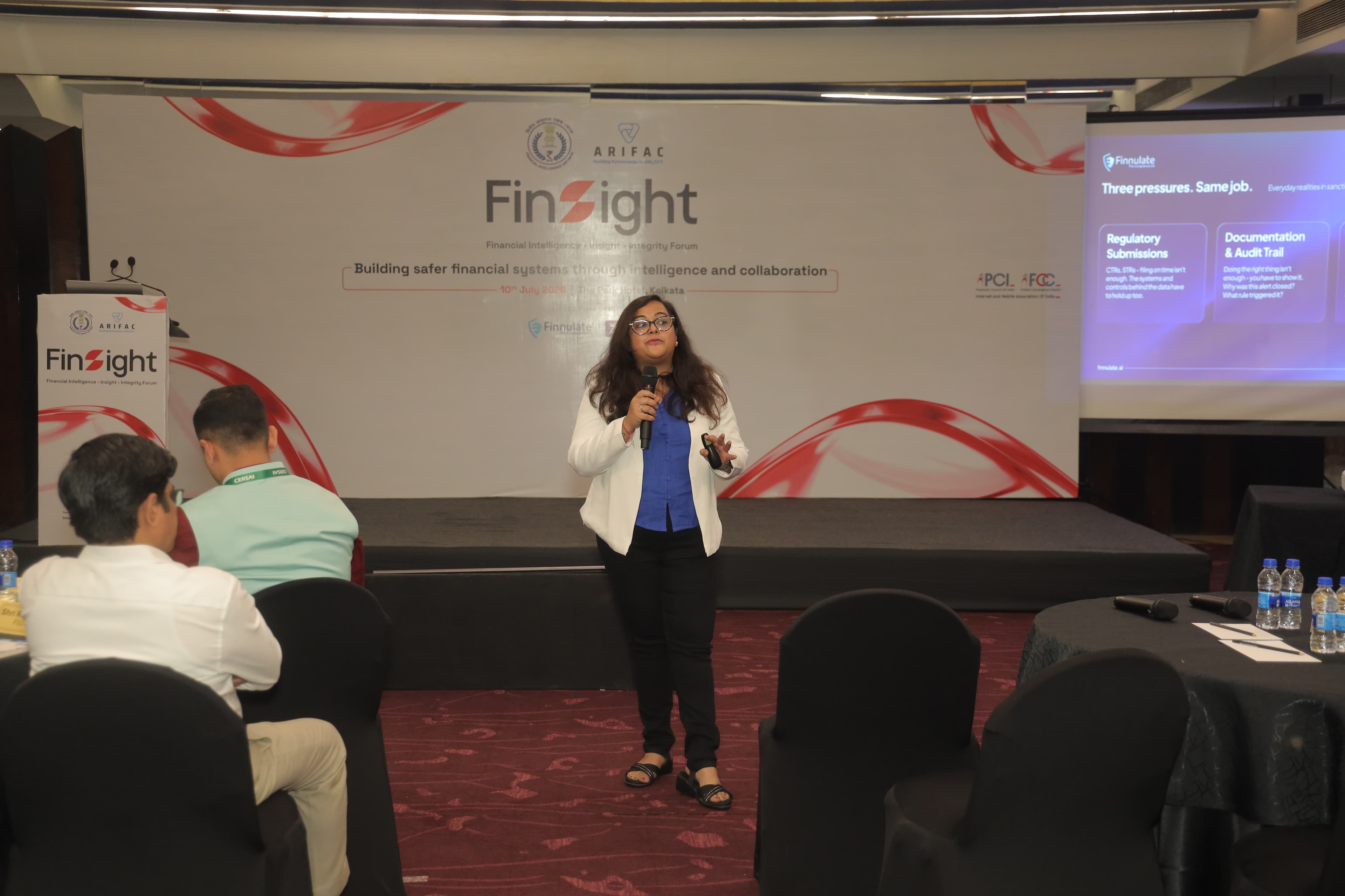 Finnulate team presenting at FinSight 2026